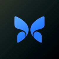 Butterfly logo square logo