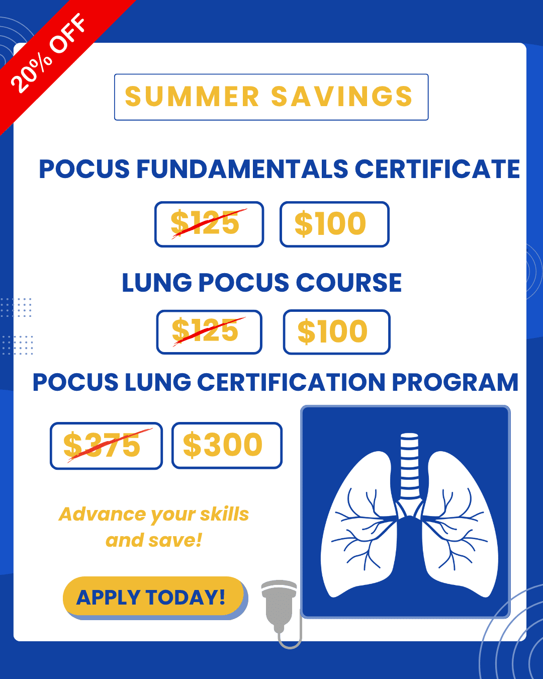 Graphic for lung products sale