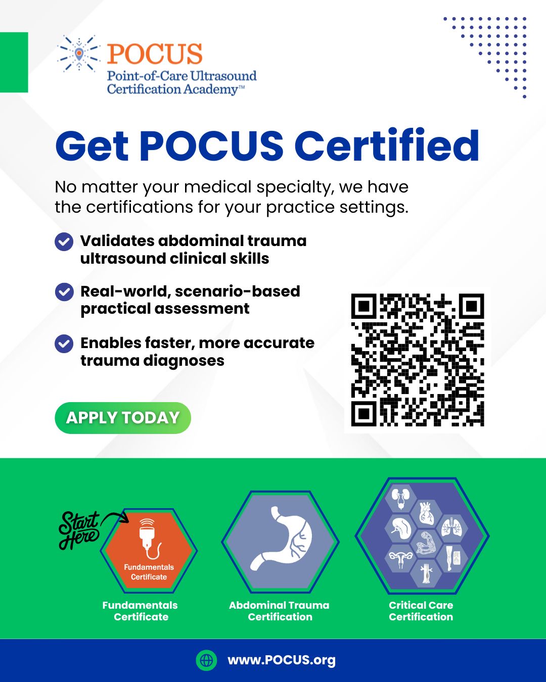 Abdominal trauma certification promotion graphic