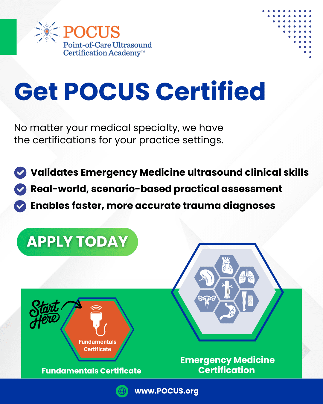 Emergency med certification graphic