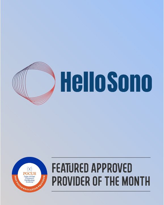 Hello Sono POCUS education provider graphic
