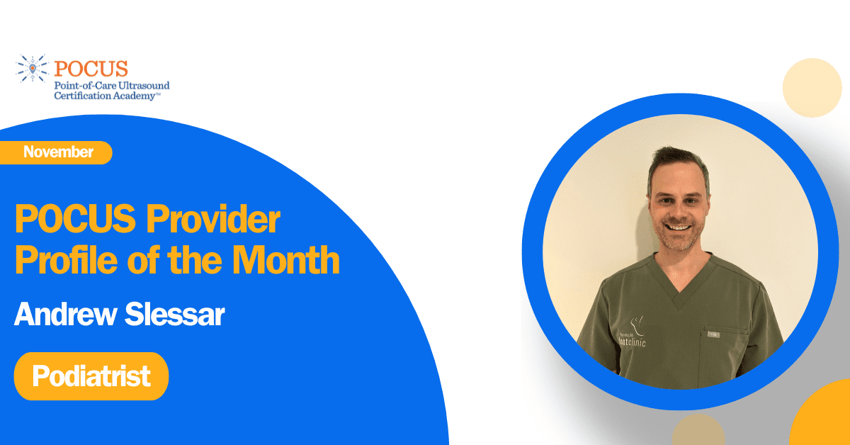 Head shot of Andrew Slessar who is subject of November provider profile